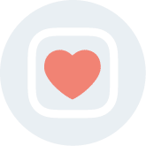 Icone coeur dans un cercle